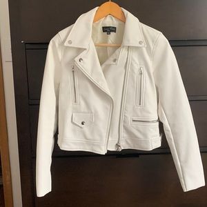White Faux Leather Jacket
